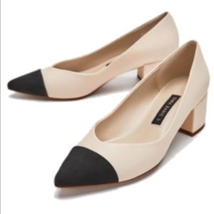 Zara Suede Toe Block Heels